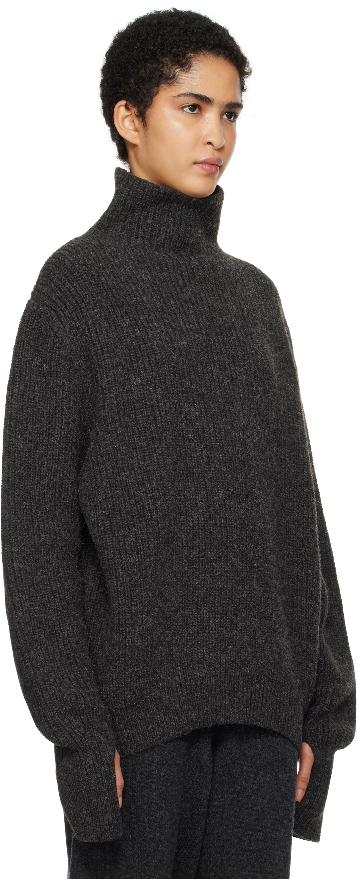 LEMAIRE 20AW ウールタートルネックニット セーター S ブラウン 【公式 