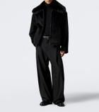 Dolce&Gabbana Shearling-trimmed alpaca and wool jacket