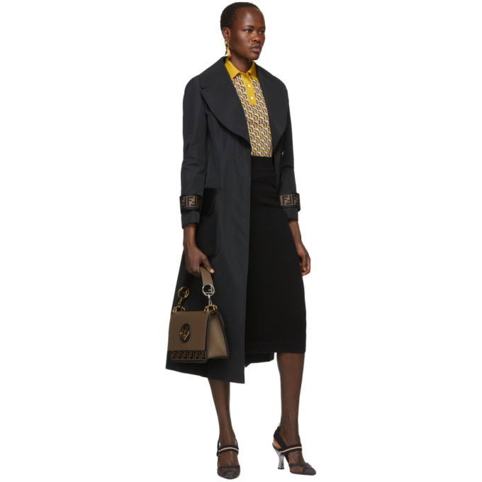アウターその他 FENDI Woman Trench coat Black FF8998AM3U F0TU7 Overcoat Fabric Black | Fendi