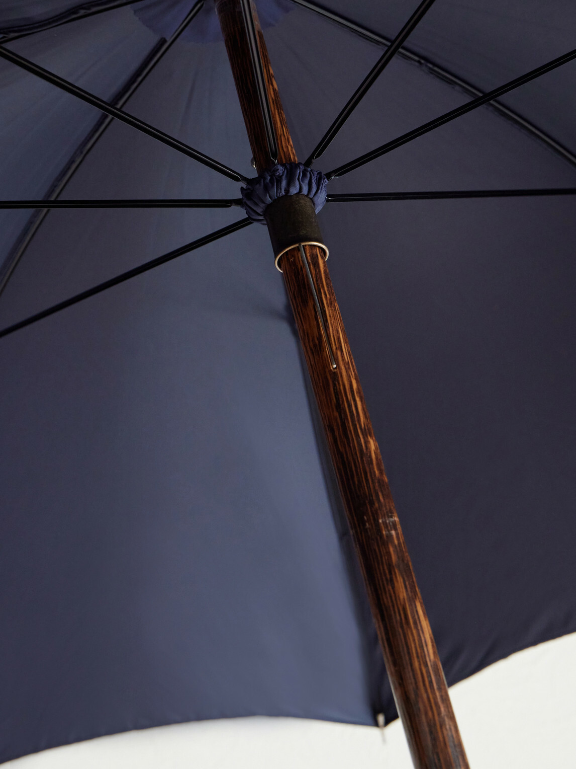 Dunhill - Shell and Wood Umbrella - Blue