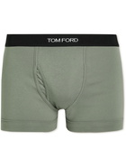 TOM FORD - Stretch-Cotton Boxer Briefs - Green