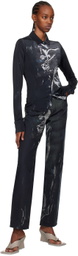 Louisa Ballou Black Button Up Shirt