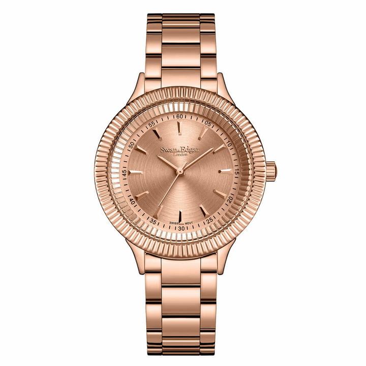 Photo: Swan & Edgar Duet Quartz Rose Gold Dial Ladies Watch SEL052
