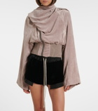 Rick Owens Scarf Flight chenille bomber jacket