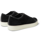 Lanvin - Cap-Toe Suede and Leather Sneakers - Black