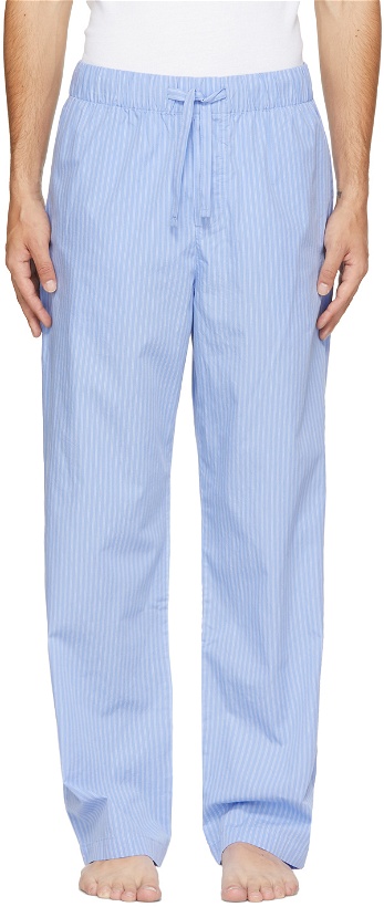 Photo: Tekla Blue & White Poplin Striped Pyjama Pants