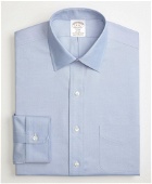 Brooks Brothers Men's Stretch Soho Extra-Slim Fit Dress Shirt, Non-Iron Pinpoint Spread Collar | Blue