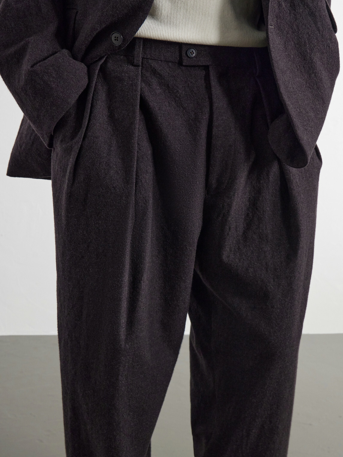 Kaptain Sunshine - Straight-Leg Pleated Wool Trousers - Brown