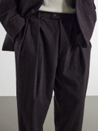 Kaptain Sunshine - Straight-Leg Pleated Wool Trousers - Brown