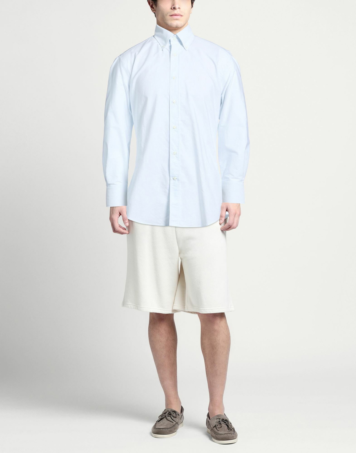 Brunello Cucinelli Mens Shirt Sky in Blue