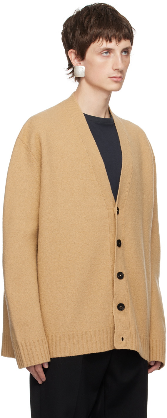 Jil Sander Tan Boxy Cardigan Jil Sander