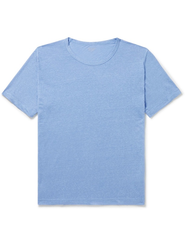 Photo: Hartford - Slub Linen T-Shirt - Blue