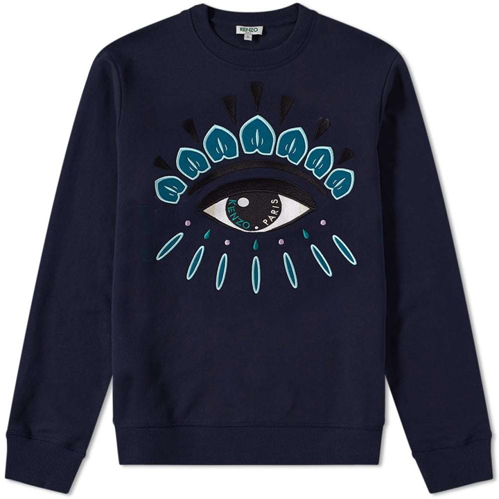 Photo: Kenzo Eye Embroidered Sweat Navy & Turquoise