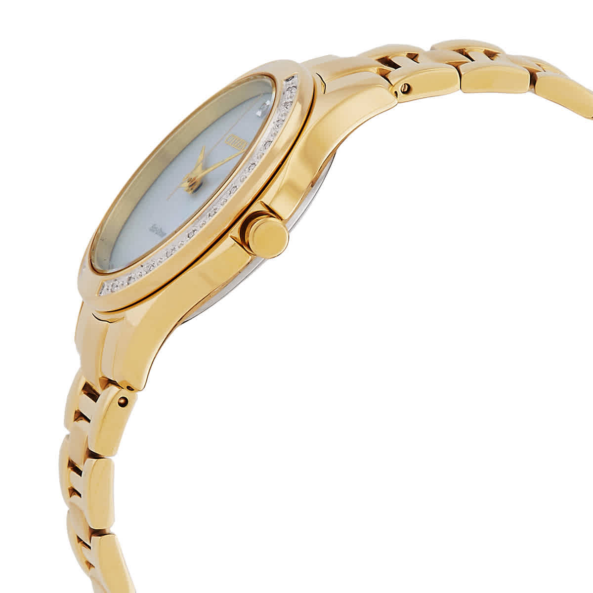 Citizen Eco-Drive Crystal Mother of Pearl Dial Ladies Watch EW2642-59D