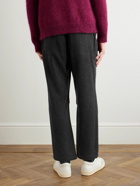 Massimo Alba - Keywest Straight-Leg Cotton and Cashmere-Blend Drawstring Trousers - Gray