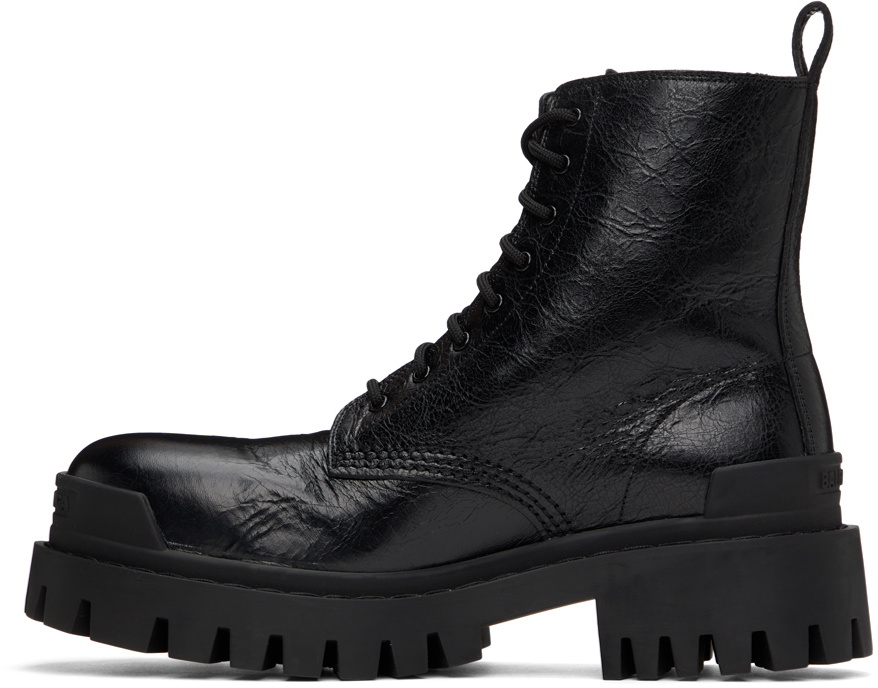 ロングブーツ Balenciaga Black Leather Strike Boots Balenciaga Black Strike Boots Balenciaga
