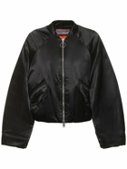 STAND STUDIO - Petula Satin Twill Zip Bomber Jacket