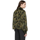 Dries Van Noten Khaki Jacquard Floral Jacket