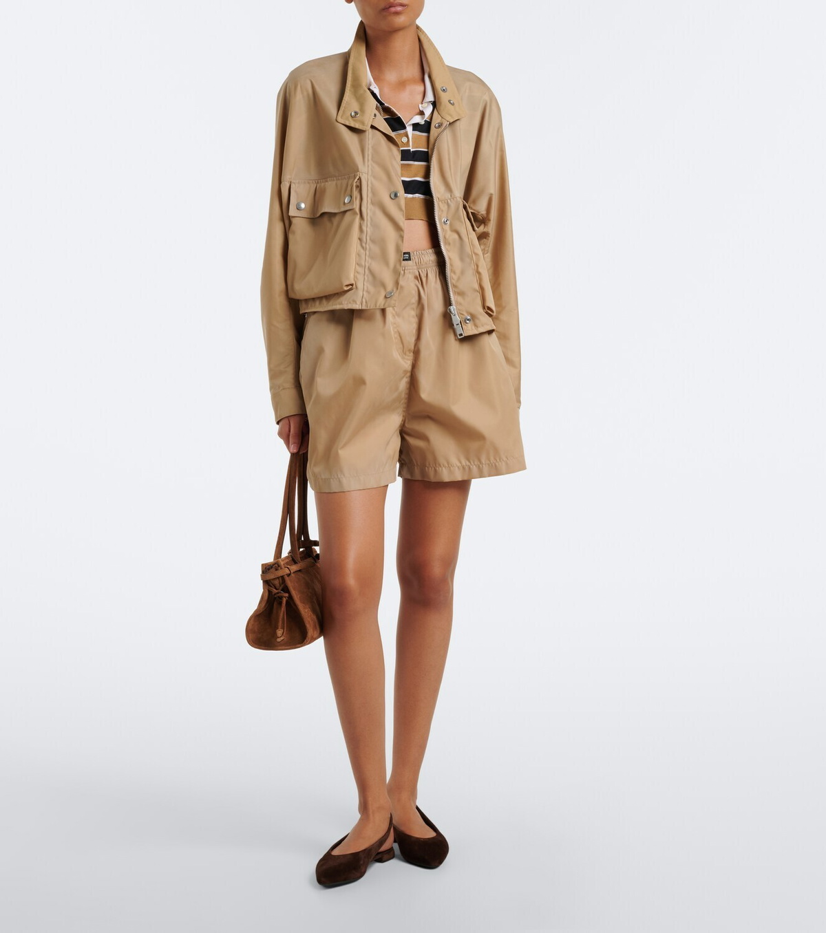 Prada Suede slingback flats