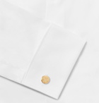 Burberry - Checked Gold-Tone Cufflinks - Men - Gold