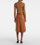 Ralph Lauren Collection Jacqueline leather midi skirt