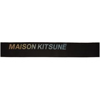 Maison Kitsune Black Webbing Belt