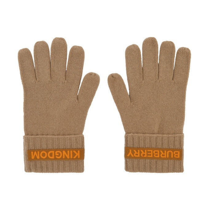 Photo: Burberry Beige Cashmere Logo and Kingdom Gloves