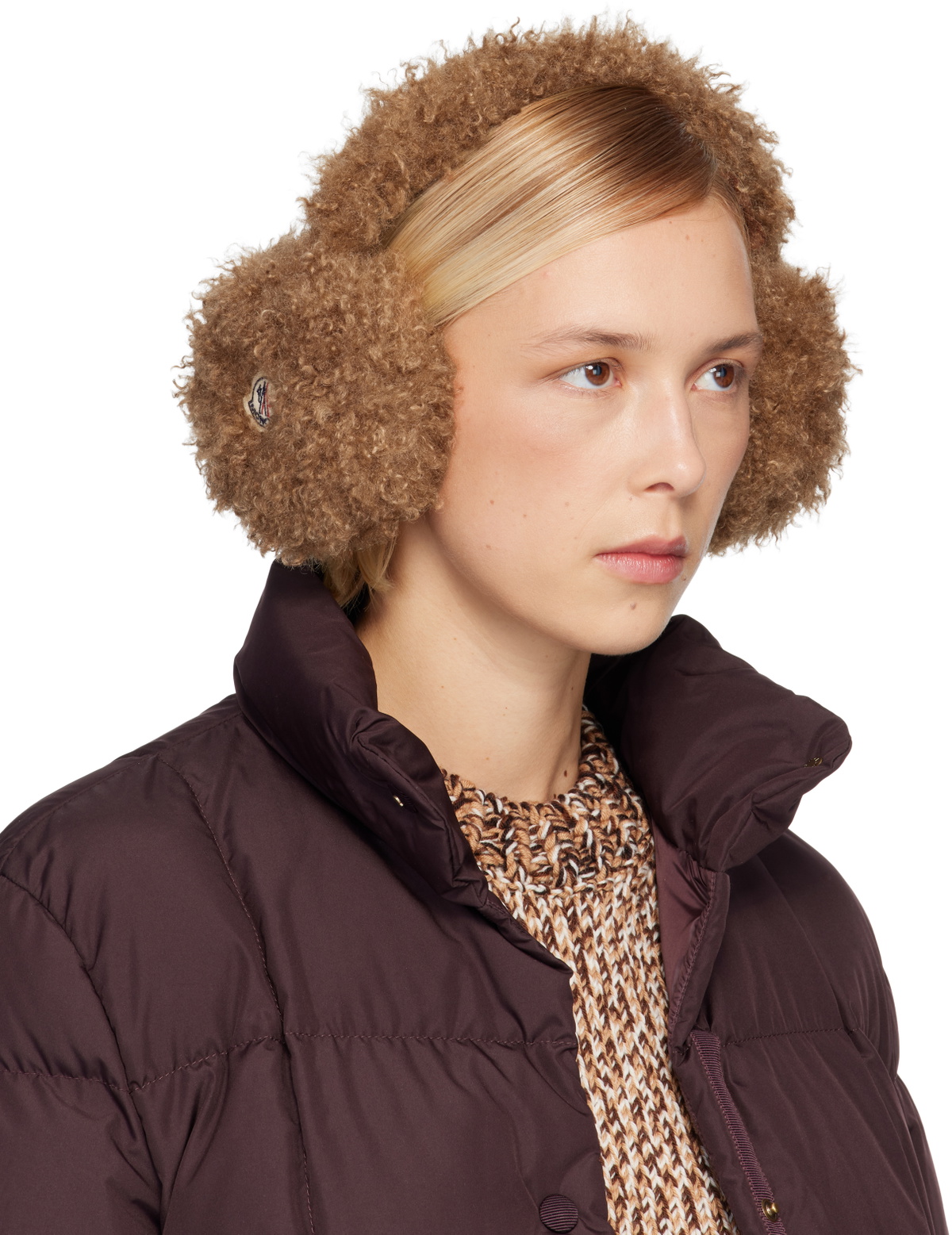 Moncler Brown Logo Ear Muffs