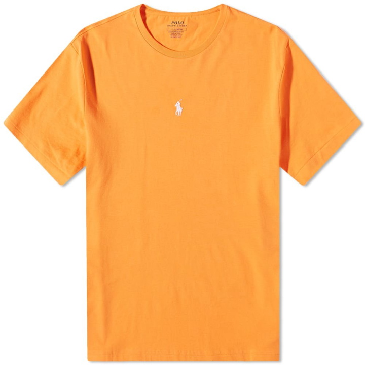 Photo: Polo Ralph Lauren Men's Centre Logo T-Shirt in Resort Orange