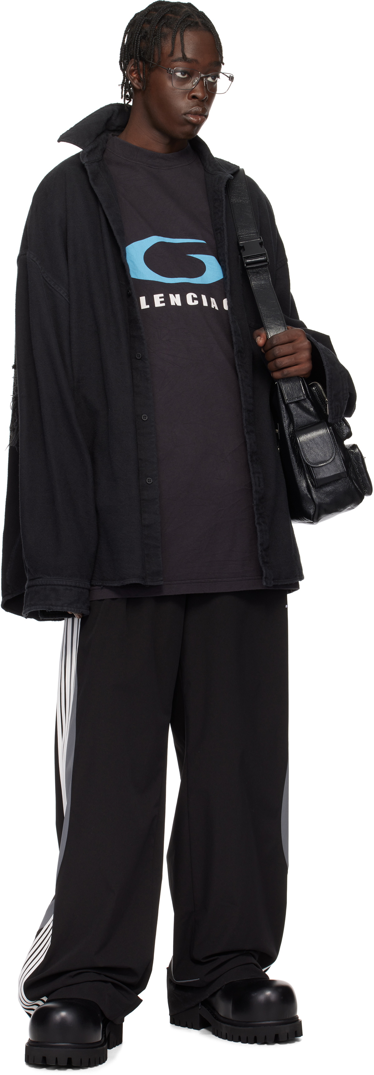 Balenciaga Black Sports Icon Layered Shirt