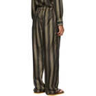 Fendi Brown Striped Pyjama Trousers