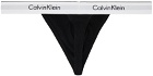 Calvin Klein Underwear Three-Pack Black Modern Thongs
