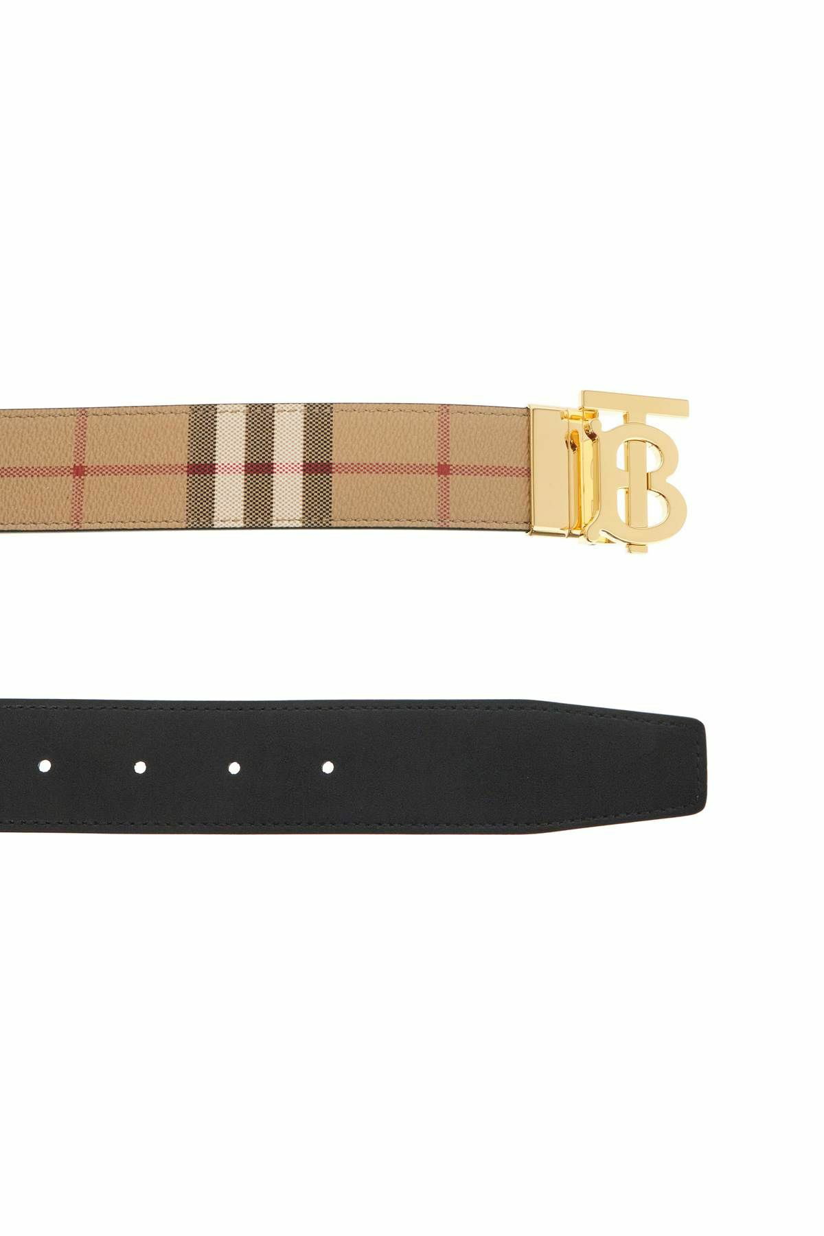 小物 Burberry Nova Check Belt Beige Authentic Burberry Mens Nova Check Beige Leather Belt Size
