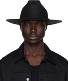 The Letters Black Wide Brim Open Crown Hat