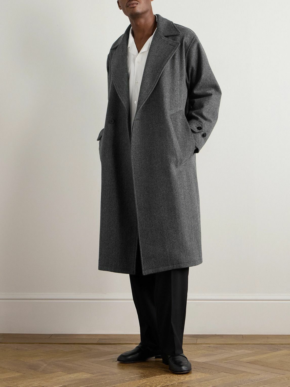 Stòffa - Asymmetric Wool Coat - Gray