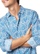 MC2 Saint Barth Man Muslin Cotton Sikelia Shirt With Paisley Print