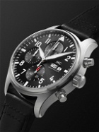 IWC Schaffhausen - Pilot's Automatic Chronograph 43mm Stainless Steel and Leather Watch, Ref. No. IWIW378001