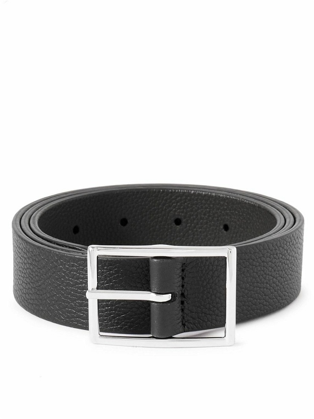 Photo: Anderson's - 3cm Reversible Full-Grain Leather Belt - Black