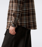 God's True Cashmere Wilderness plaid cashmere shirt with emeralds
