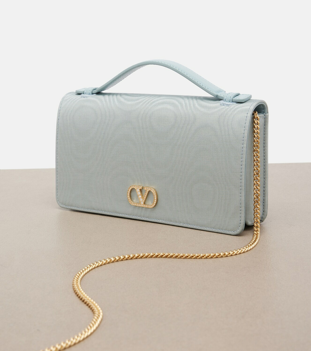 Valentino Garavani VLogo Signature Mini moiré clutch
