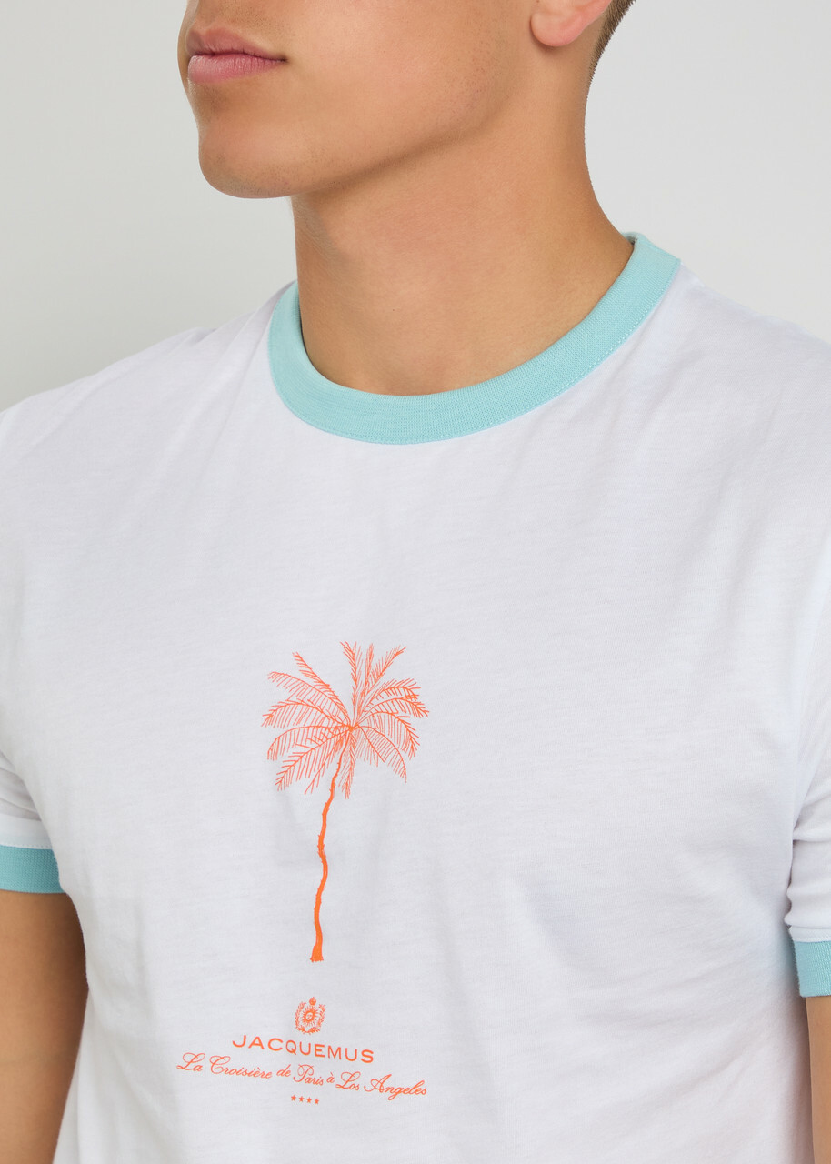 【JACQUEMUS】Le Tshirt VeniceプリントコットンTシャツ Jacquemus Le Tshirt Venice Printed Cotton T-shirt White