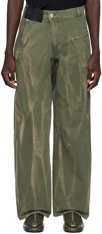 Photo: JW Anderson Green Twisted Jeans