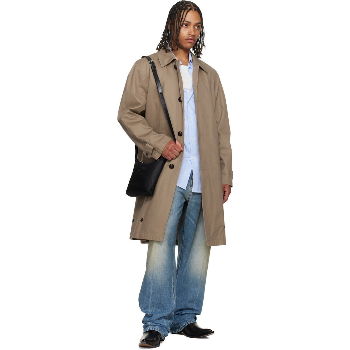 MM6 Maison Margiela Blue Straight-Leg Jeans