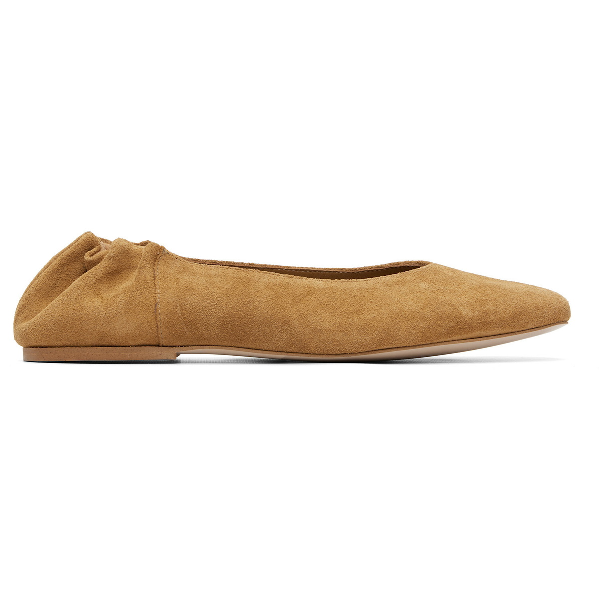 A.P.C. Beige Suede Ballerina Flats