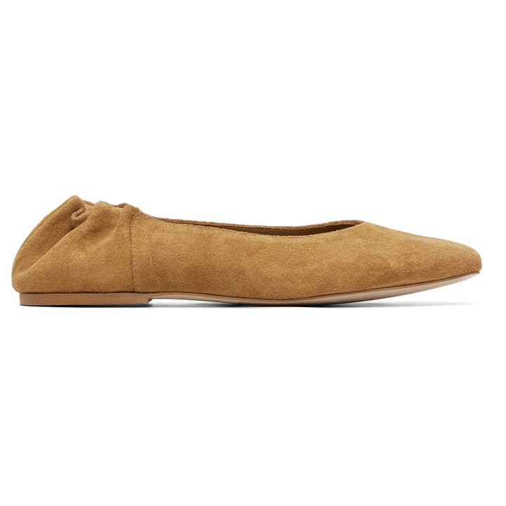 Photo: A.P.C. Beige Suede Ballerina Flats