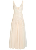Needle & Thread Sequin-embellished Tulle Gown Cream