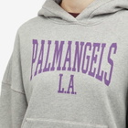 Palm Angels Women's College Classic Hoodie in Melange Grey/Violet
