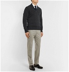 Kingsman - Shawl-Collar Wool and Cashmere-Blend Sweater - Charcoal