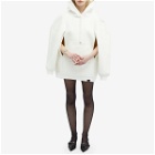 Courrèges Women's Cocoon Stonewashed Hooded Mini Dress in Heritage White