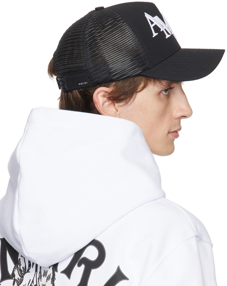 AMIRI Black Staggered Logo Cap Amiri